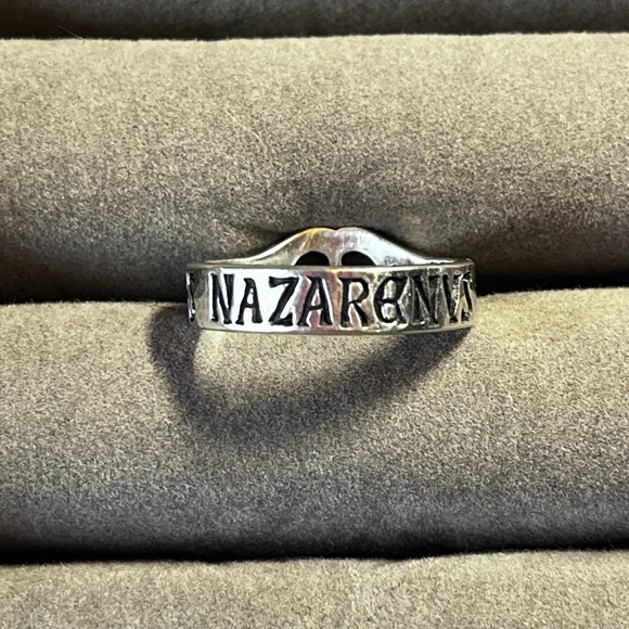 JAMES AVERY RETIRED JESUS KING JEWS LATIN IESVS NAZARENVS REX CROSS HEART SZ 6.5 - Picture 4 of 7